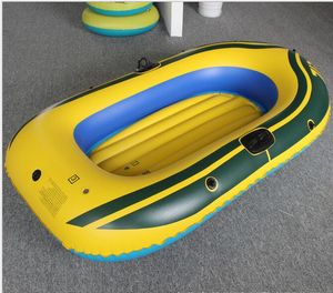 Billiga Mini Single Inflatable Air Boat 192x114cm Inkluderar 2 paddlar och 1 pump och reparationssatser simfiskebåtar flotta barnleksaker