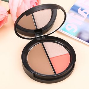 Wholesale- ACEVIVI متعددة الوظائف ماكياج كيت استحى highlighter contour 3 في 1 ماتي برونزر تمييز مجموعة ماكياج