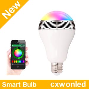 Sem fio Bluetooth 3W E27 Lâmpadas LED Speaker inteligente Bulb RGB jogar a música Lighting App Controle CE SAA C-TICK