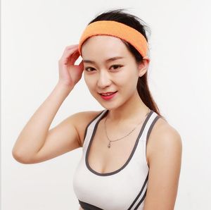 Kvinnor Handduk Material Huvudband Sport Fitness Gym Wiking Sweatband Yoga Exercise Headband Soft Absorb Sweat Hairbands