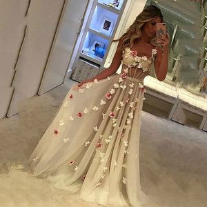 Light Gray Tulle Sexy See Through Arabic Evening Dresses Sweetheart A-line Prom Dresses Vintage Cheap Formal Party Gowns