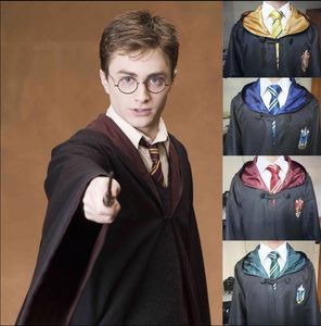 venda por atacado Harry Potter manto capa Cosplay crianças adulto Harry Potter manto de Manto Slytherin Ravenclaw grifinória Manto KKA2442