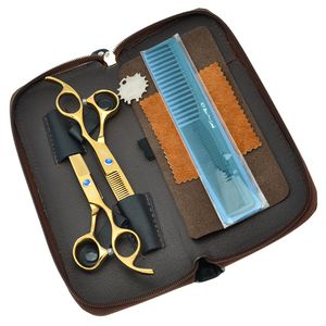 5.5INCH 6.0INCH DAOMO 2017 NYHET PROFESSIONAL HAIR Sax Set Barber Hair Shears Salon Skärning Saxar Tunna Shears Bag, LZS0621