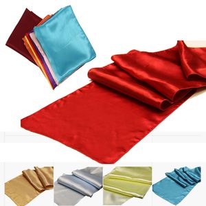 Satin Table Runners for Wedding Decoration Bright Silk and Smooth Fabric Party Table Runners 30cm x 275cm free dhl shipping