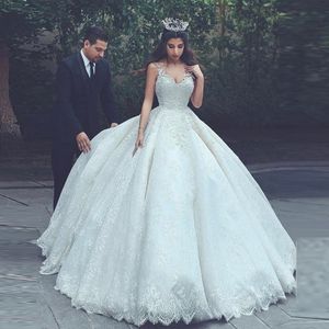 Arabia Lace Wedding Dress Dubai Vestido de Novia 2022 Backless Off Shouer Bridal Glows Robe de Mariage V Neck Ball Gown Bride Dresses