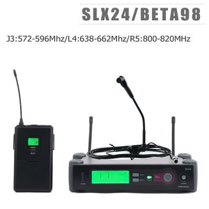 J3:572-596Mhz/L4:638-662Mhz/R5:800-820Mhz!! Top Quality SLX124/beta 98 Saxophone Guitar Instrument Wireless Microphone System