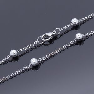 Azullets de aço inoxidável Moda Jóias Tornozelo Pulseira Liso Beads Charme impermeável 9 