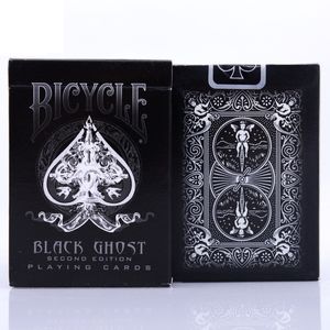 Trucs Magiques Noirs achat en gros de Bicycle Noir Ghost Cartes Jouer Cartes Ellerist Pont collectables Poker USPCC Jeux de cartes magiques Magic Trick Props pour Magicicien