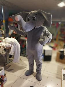 Hot alta qualidade Real Pictures elephant mascot costume fancy carnival costume frete grátis