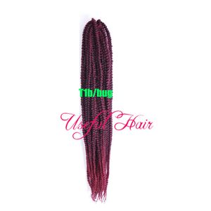 braided twist Christmas 24inch 3s box braids synthetic braiding hair crochet braids hair extensions for women twist dreads jumbo expression