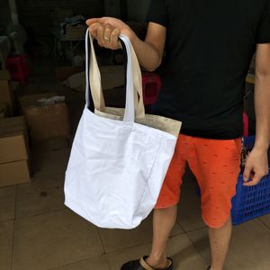 8oz Ren bomullsduk Blank Shopping Bag Canvas Tote Bag för anpassad tryck Svartvit / Vit / Naturligt bomullsfärg 12 * 15 * 4in Free Ship av DHL