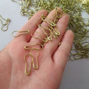 1000 light yellow bulb shaped safety pin stitch marker good for DIY craft hang tags