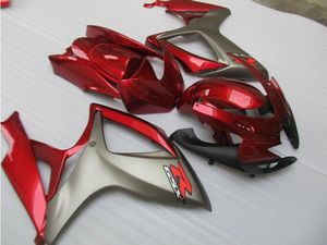 3 gratis gåvor nya suzuki gsxr600 gsxr750 k6 06 07abs plast motorcykel fairing röd grå stil v57