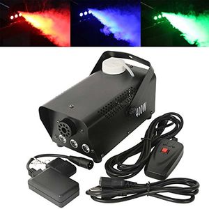 Wholesale smoke bubble machine resale online - Bubble Machine LED RGB change color W fog remote control smoke professional DJ lighting equipment light effects