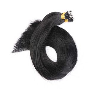 Straight Nano Human Virgin Hair Extensions 20'' 1g/s 200s/lot Natural Color Peruvian Remy Hair