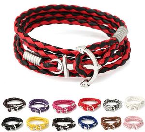 Navigazione alla moda Braccialetti di ancoraggio Bracciale Infinity PU Charm Fish Hook con per uomo Donna Coppia Bracciale MIX Style gioielli