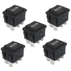 5X6 Pin DPDT Siyah Düğme On / Off / Açık Rocker Anahtarı AC 250 V / 10A 125 V / 15A B00403