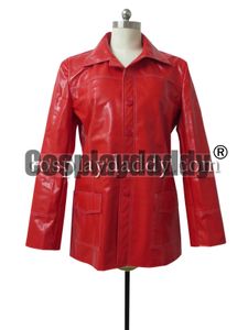 BRAD PITT TYLER DURDEN FIGHT CLUB COSPLAY RED LEATHER JACKET COSTUME M002