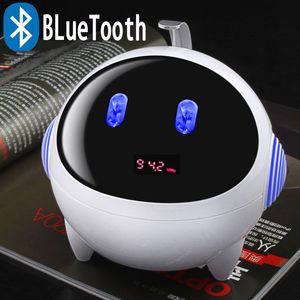 Original iBox Spaceman Bluetooth-högtalare Q1 med FM-radio SD-kortläsare Subwoofer Portable Robot ET LED Eyes Alien Bass Speaker med fjärrkontroll