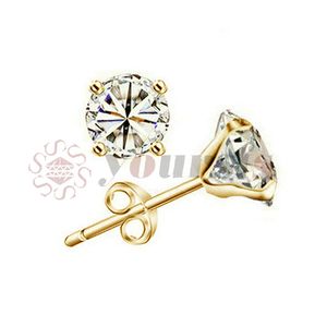 YourFS Studs Orecchini carati in oro bianco placcato con diamante simulato uso austriaco di moda di cristallo gioielli