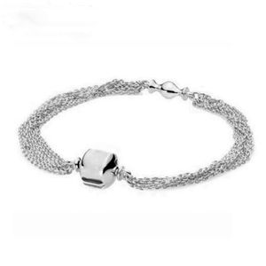 Braccialetti d'argento, autentico 100% autentico argento sterling 925 gioielli da donna fai-da-te all'ingrosso16-22cm buona giornata, buon regalo per un amico