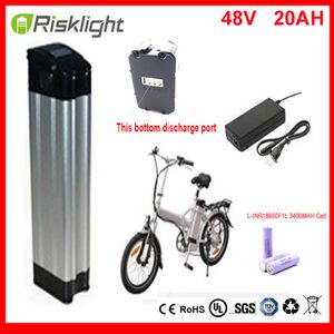 Bottom discharge ebike battery electric bike battery 48V 20Ah,for bafang/8fun 1000W motor with Aluminium Case For LG 18650 cell