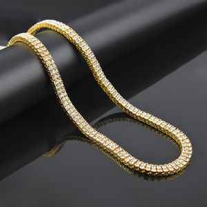 New Arrival Jewelry Mens Silver Plated Iced Out 30inch 2 Row Simulated HipHop Chain Necklace Bracelet For Men2905