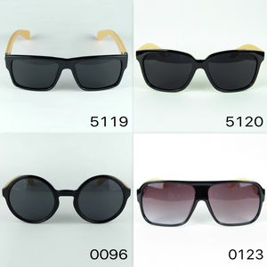 Handgjorda trä solglasögon fyrkantig svart designer solglasögon bambu tempel och plastram vintage glasögon UV400 Fler modeller