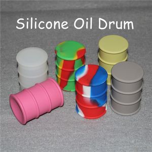 Caixas de barril de óleo de silicone Caixas de tambor Caixas não-stick para recipiente de silicone de cera Dab Recipiente com MOQ 20pcs