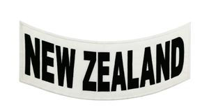 モンゴルズニュージーランドのロッカーパッチ上のモーターサイクルバイカークラブMCフロントジャケットベストパッチ詳細刺繍