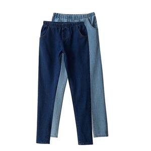 Wholesale- 2016 Fashion Pencil Jeans Woman Casual Denim Stretch Skinny Jeans Vintage High Waist Jeans Women Black Blue Plus Size