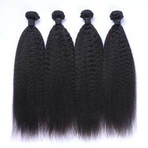 8A Peruanisches Reines Haar 100% Echthaar Afro Verworrene Gerade Locken Haarwebart Schuss Bundles Erweiterung Remy Qualität