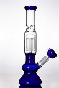 12 inches Glass Hookahs Bongs with Arm Tree Perc smoking pipe water pipes diffuse downstem with 14 mm joint