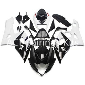 3 brindes novos Suzuki GSXR1000 GSXR 1000 K5 2005 2006 05 06 ABS Motocicleta Carenagem Kit preto e branco estilo v64