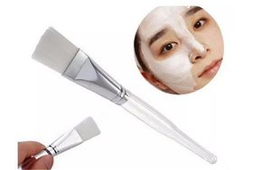 Makeup Brushes Applicator Home DIY Facial Eye Mask Brush Tools Clear Handle 15.5cm