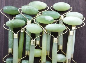 100 sztuk Przenośne Praktyczne Jade Masaż Roller Anti Wrinkle Zdrowa twarz Body Head Stóp Natura Uroda Narzędzie Jade Masaż Stick Gift