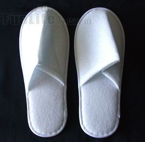 Good quality Disposable Hotel Towelling Slippers With EVA Sole, Closed Toe Travel Spa Guest Shoes 50 pairs