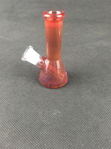 Fluorescent green and red mini glass hookah, drill tower smoking pipe, factory direct price concessions