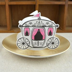 1000 sztuk Mini Pumpkin Carriage Wedding Party Favor Candy Box Sweet Gift Paper Boxes Nowy DHL FedEx Shipping