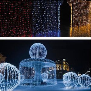 2017 500 Led Curtain Light 10m*1.5m 110- 220v Christmas Xmas Outdoor String Fairy Lights Wedding Party Decoration Au Eu Us Uk Plug