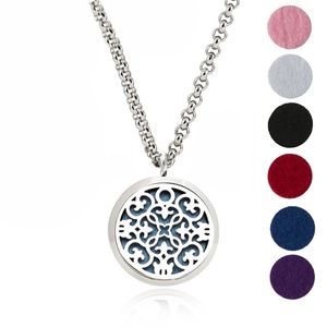 Aromatherapy Essential Oil Diffuser Necklace Jewelry -30mm Hypoallergenic 316L Surgical Grade Stainless Steel(Send Chain and 6 Felt Pad) Y9 on Sale