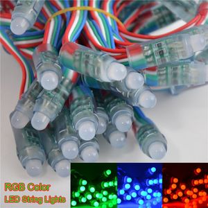 1000 adet 12mm RGB Led Piksel Işık Moudle Işıkları Yok IC DC 5 V LED Dize Aydınlatma IP68 Su Geçirmez NOEL Tatil Parti Düğün Dekorasyon