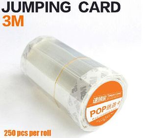 2 * 14cm Pop Reklam Tag Transparent lim PVC Strip Shelf Wobbler Jumping Card Label Holder