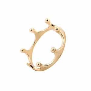 Everfast Wholesale 10pc/Lot Fashion Crown Ring 18K Gold Silver Rose Gold Plated Wedding Gift Happiness Friendship Rings for Women Can Mix Color EFR023