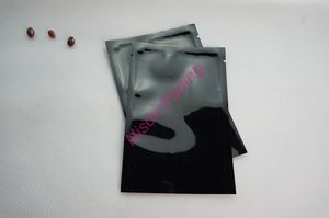 Whoesale أسود اللون الألومنيوم احباط حقيبة مسطحة-200pcs / lot 9 * 13 سنتيمتر الألومنيوم mylar الحرارة إلى ختم الجوز الحقيبة تخزين الحقيبة، القهوة فول عادي كيس