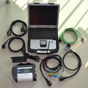 Super Mb estrela c4 ferramenta de codificação desenvolvedor MODO SD Connect Militar Laptop CF30 Wifi Benz scanner de diagnóstico