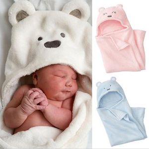 Hot Autumn Winter Newborn Infant Baby Blanket Cute Bear Coral Fleece Blankets Kids Infants Receiving Blanket Swadding