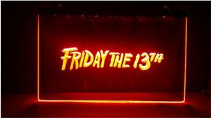 b-282 friday the 13 beer bar pub club 3d signs LED Neon Light Sign home decor crafts