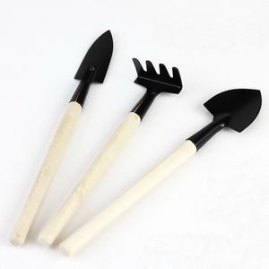 Mini Garden Tools Рейблы лопата лопатка садовые украшения миниатюры террариум статуэтки инструмент 3pcs/set