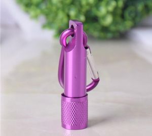 Portable Mini LED ficklampa Keychain Aluminium Alloy Torch med karabiner ring nyckelringar LED mini ficklampa cykling mini-ljus ficklampa